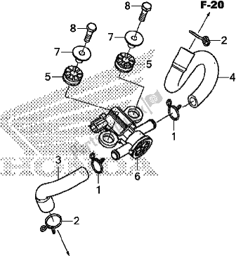 All parts for the Air Injection Solenoid Valve of the Honda CRF 1000 Africa Twin 2017