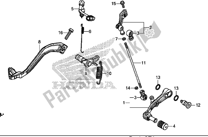 Tutte le parti per il Pedale del Honda CRF 1000 Africa Twin 2017