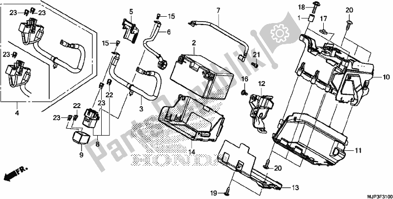 Toutes les pièces pour le Batterie du Honda CRF 1000A Africa Twin 2017