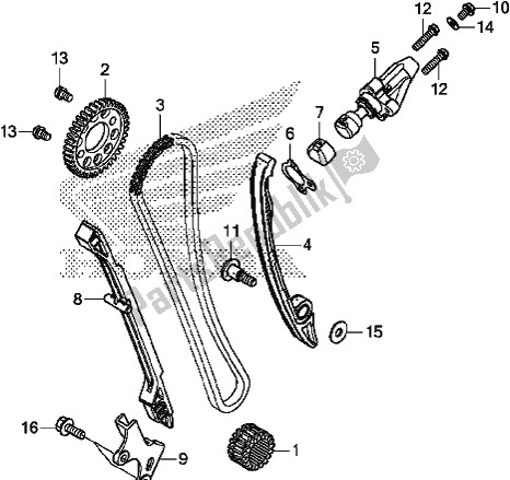 Todas as partes de Corrente / Tensor De Cam do Honda CRF 1000A Africa Twin 2017