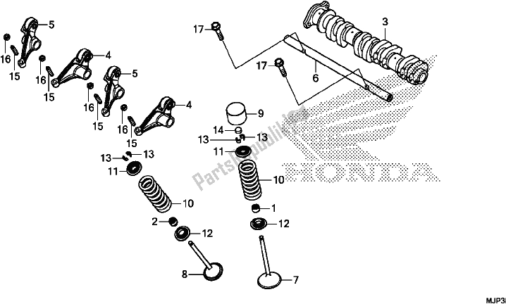 All parts for the Camshaft/valve of the Honda CRF 1000A Africa Twin 2017