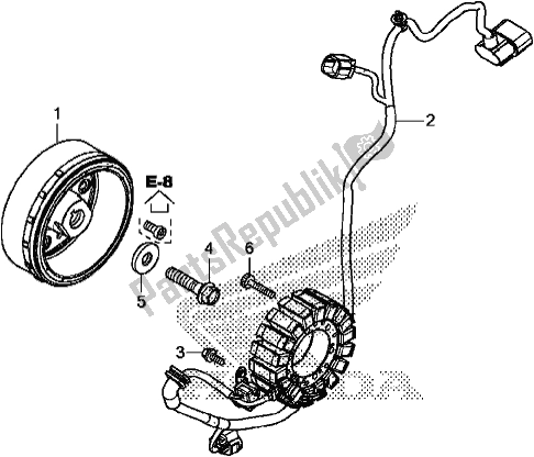 All parts for the Generator of the Honda CRF 1000A Africa Twin 2017