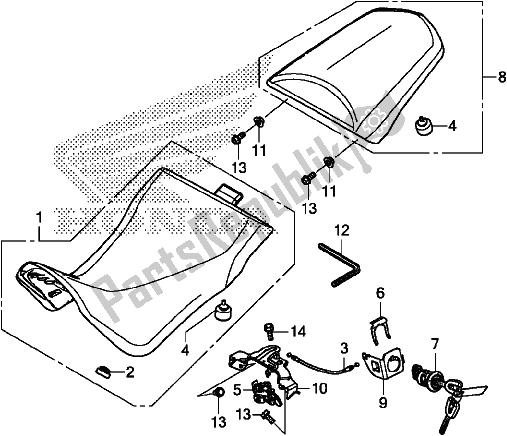 All parts for the Seat of the Honda CRF 1000A Africa Twin 2017