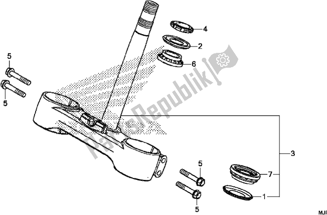 All parts for the Steering Stem of the Honda CRF 1000A Africa Twin 2017