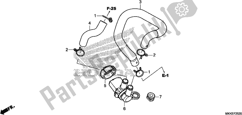 Todas las partes para Electroválvula De Inyección De Aire de Honda CRF 1000A Africa Twin 2019