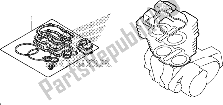 Todas as partes de Kit De Junta A do Honda CRF 1000A2 Africa Twin 2018