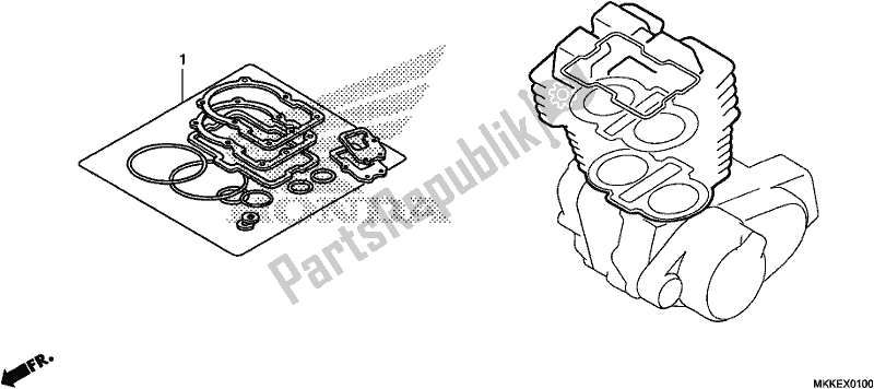 All parts for the Gasket Kit A of the Honda CRF 1000A2 Africa Twin 2019