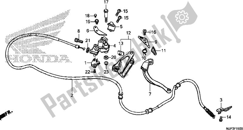 Todas las partes para Palanca De Freno De Estacionamiento de Honda CRF 1000D Africa Twin 2017