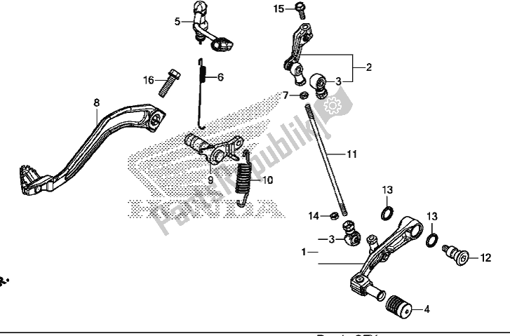 Todas las partes para Pedal de Honda CRF 1000D Africa Twin 2017