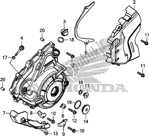 All parts for the Generator Cover of the Honda CRF 1000D2 Africa Twin 2018