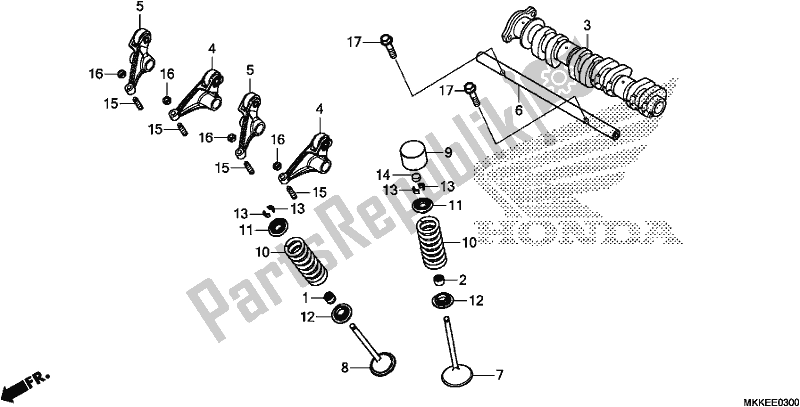 All parts for the Camshaft/valve of the Honda CRF 1000D2 Africa Twin 2019