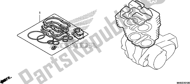 All parts for the Gasket Kit A of the Honda CRF 1000D2 Africa Twin 2019