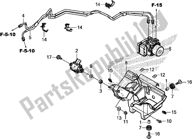 Tutte le parti per il Modulatore Abs del Honda CRF 1100A Africa Twin 2020