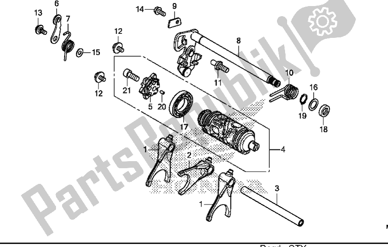 All parts for the Gearshift Drum of the Honda CRF 1100A Africa Twin 2020