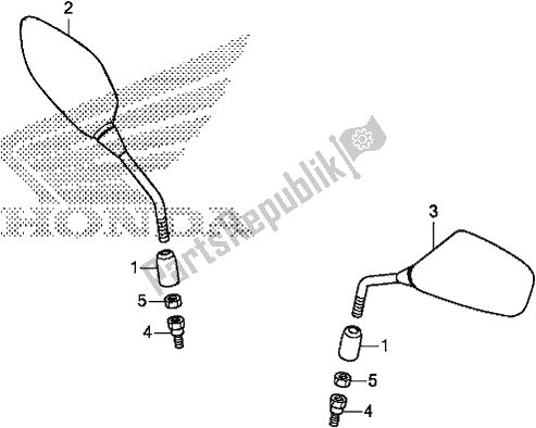 All parts for the Mirror of the Honda CRF 1100A Africa Twin 2020