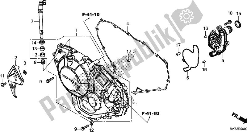 Todas las partes para Tapa Del Cárter Derecho de Honda CRF 1100A Africa Twin 2020