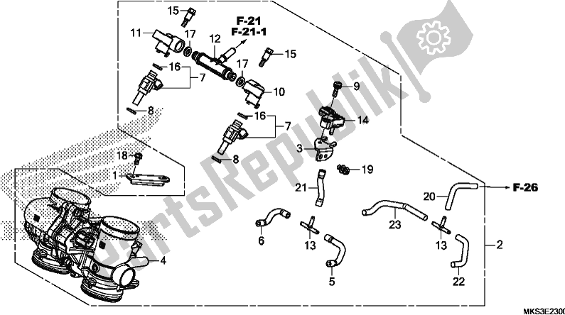 Todas las partes para Cuerpo Del Acelerador de Honda CRF 1100A Africa Twin 2020