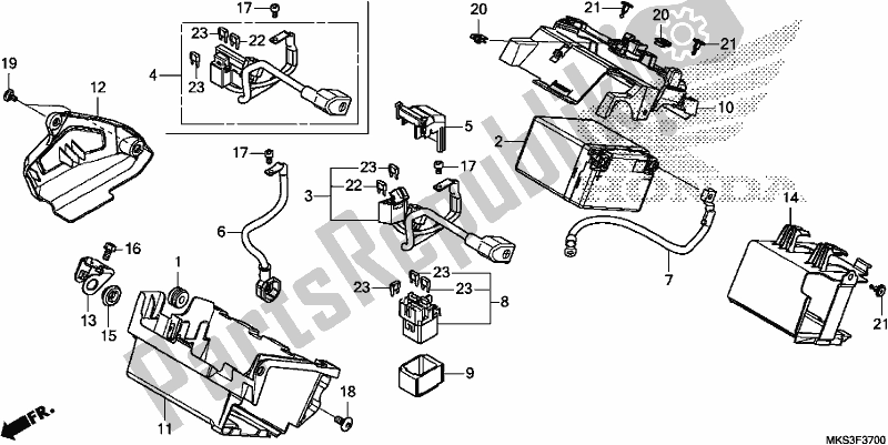 All parts for the Battery of the Honda CRF 1100A2 Africa Twin 2020