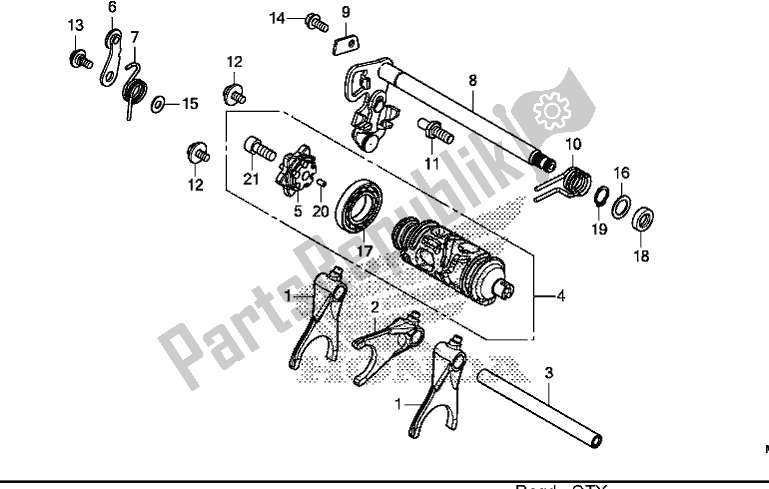 All parts for the Gearshift Drum of the Honda CRF 1100A2 Africa Twin 2020