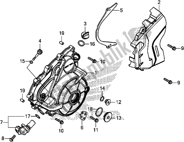 All parts for the Generator Cover of the Honda CRF 1100A2 Africa Twin 2020