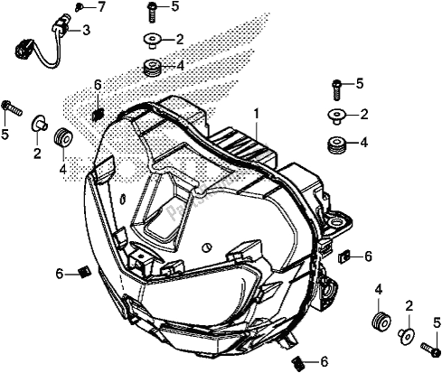 All parts for the Headlight of the Honda CRF 1100A2 Africa Twin 2020