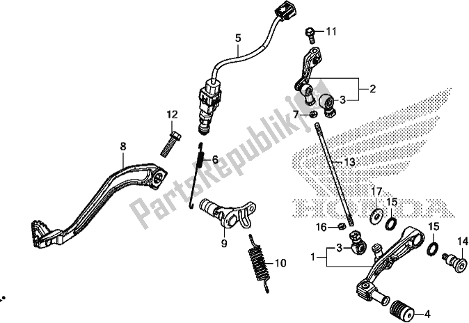 Tutte le parti per il Pedale del Honda CRF 1100A2 Africa Twin 2020