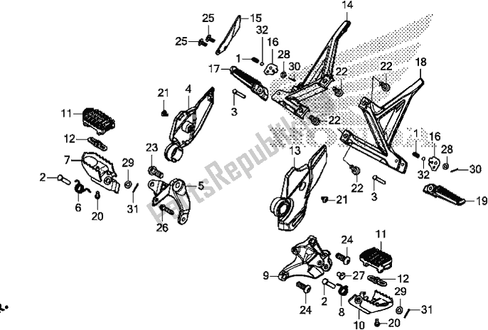 All parts for the Step of the Honda CRF 1100A2 Africa Twin 2020