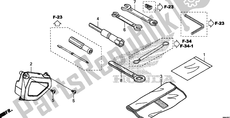 All parts for the Tool of the Honda CRF 1100A2 Africa Twin 2020