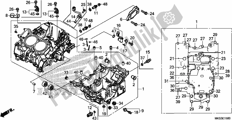 Todas as partes de Bloco Do Motor do Honda CRF 1100D Africa Twin 2020