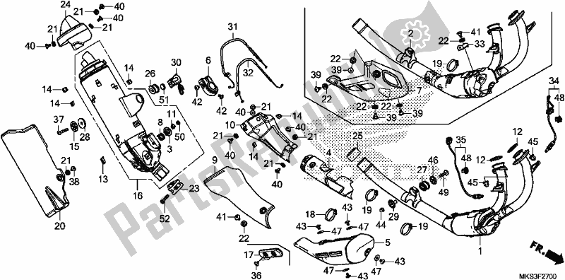 Todas las partes para Silenciador De Escape de Honda CRF 1100D Africa Twin 2020