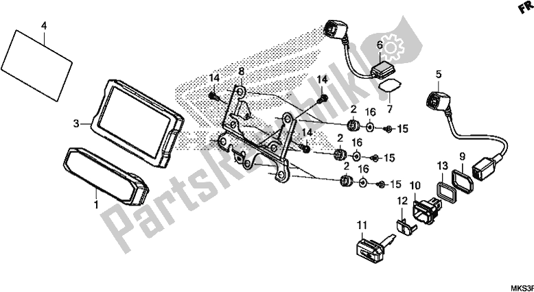 All parts for the Meter of the Honda CRF 1100D Africa Twin 2020