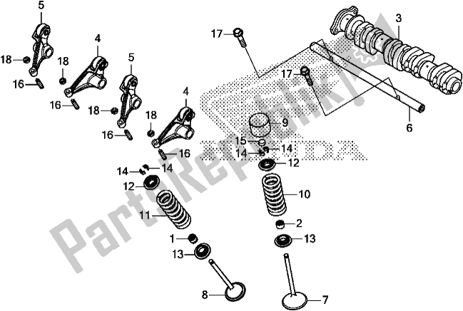 Alle onderdelen voor de Nokkenas / Klep van de Honda CRF 1100D2 L/D4 /D4 Africa Twin 2020