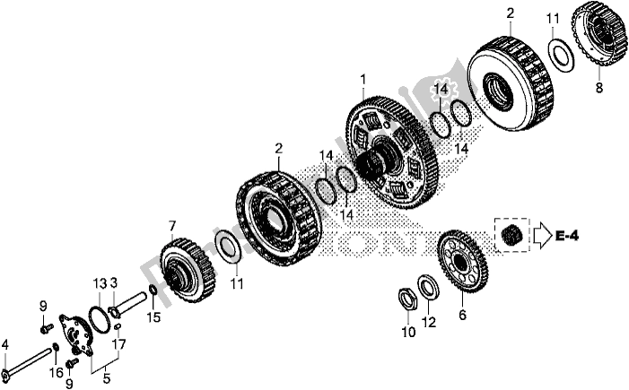 All parts for the Clutch of the Honda CRF 1100D2 L/D4 /D4 Africa Twin 2020