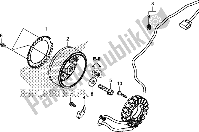 All parts for the Generator of the Honda CRF 1100D2 L/D4 /D4 Africa Twin 2020