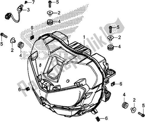 All parts for the Headlight of the Honda CRF 1100D2 L/D4 /D4 Africa Twin 2020