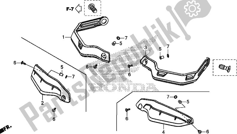 Tutte le parti per il Protezione Per Le Nocche del Honda CRF 1100D2 L/D4 /D4 Africa Twin 2020