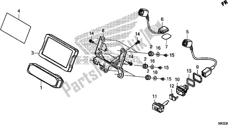 All parts for the Meter of the Honda CRF 1100D2 L/D4 /D4 Africa Twin 2020