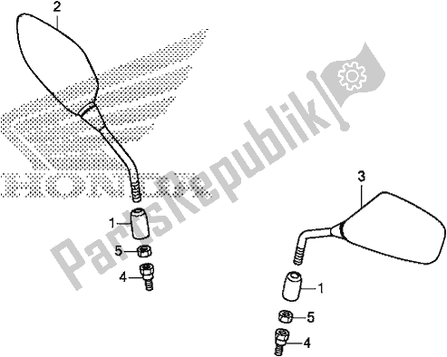 All parts for the Mirror of the Honda CRF 1100D2 L/D4 /D4 Africa Twin 2020