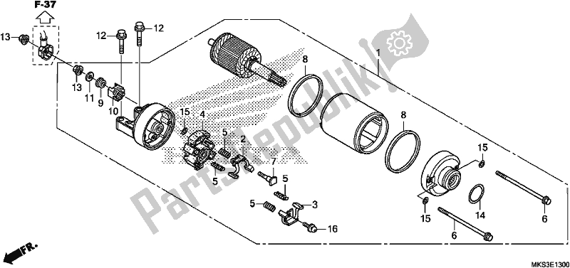 Todas las partes para Motor De Arranque de Honda CRF 1100D2 L/D4 /D4 Africa Twin 2020