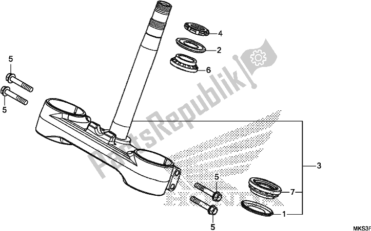 Toutes les pièces pour le Potence De Direction du Honda CRF 1100D2 L/D4 /D4 Africa Twin 2020