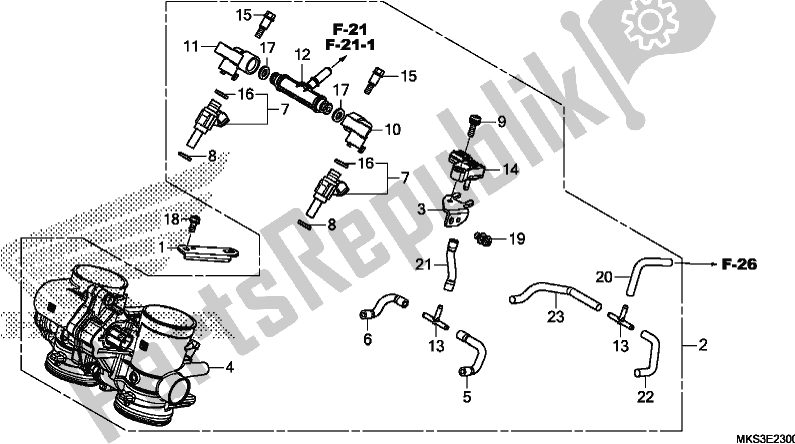 Todas las partes para Cuerpo Del Acelerador de Honda CRF 1100D2 L/D4 /D4 Africa Twin 2020