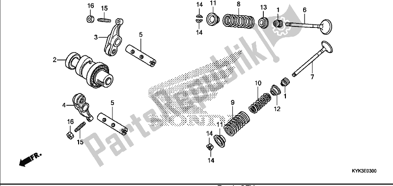 All parts for the Camshaft/valve of the Honda CRF 110F 2018