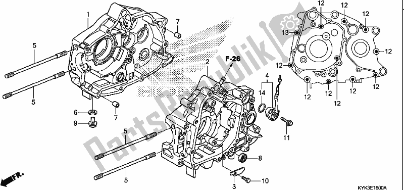 Todas as partes de Bloco Do Motor do Honda CRF 110F 2018