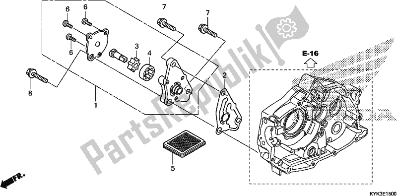 Todas as partes de Bomba De óleo do Honda CRF 110F 2018