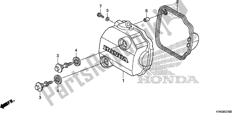 Tutte le parti per il Coperchio Della Testata del Honda CRF 110F 2019