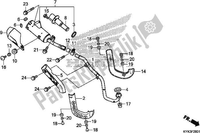 Todas las partes para Silenciador De Escape de Honda CRF 110F 2019