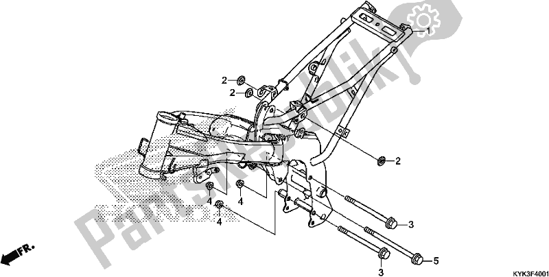 All parts for the Frame Body of the Honda CRF 110F 2019