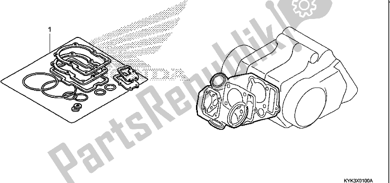 Tutte le parti per il Kit Guarnizioni A del Honda CRF 110F 2019