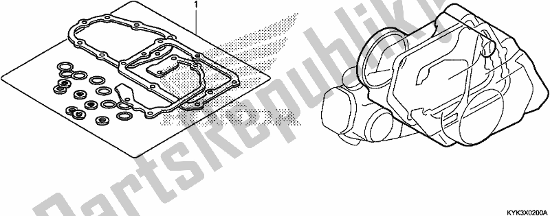 All parts for the Gasket Kit B of the Honda CRF 110F 2019