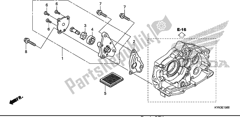 Tutte le parti per il Pompa Dell'olio del Honda CRF 110F 2019